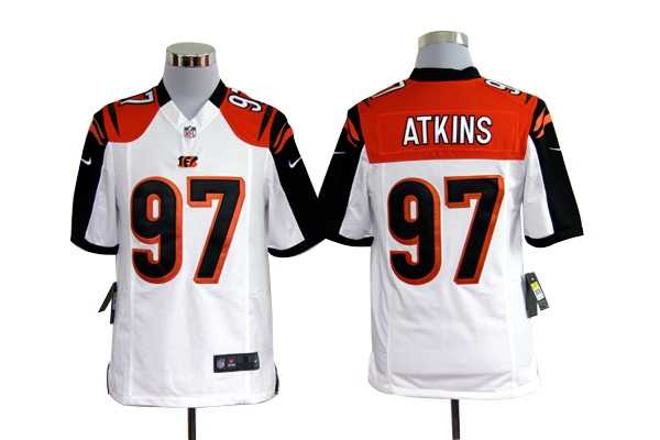 2012 nfl cincinnati bengals 97 geno atkins game white jerseys