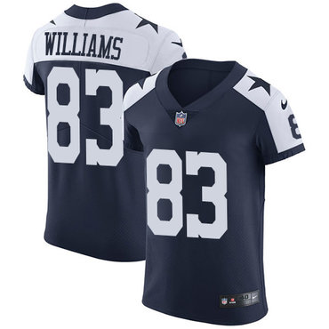 Nike Cowboys #83 Terrance Williams Navy Blue Thanksgiving Men's Stitched NFL Vapor Untouchable Throwback Elite Jersey