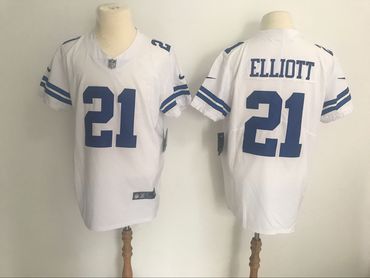 Nike Cowboys 21 Ezekiel Elliott White Men's Stitched NFL Vapor Untouchable Elite Jersey