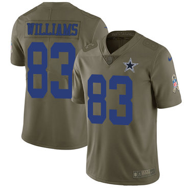 Nike Cowboys #83 Terrance Williams Olive Men's Stitched NFL Limited 2017 Salute To Service Jersey