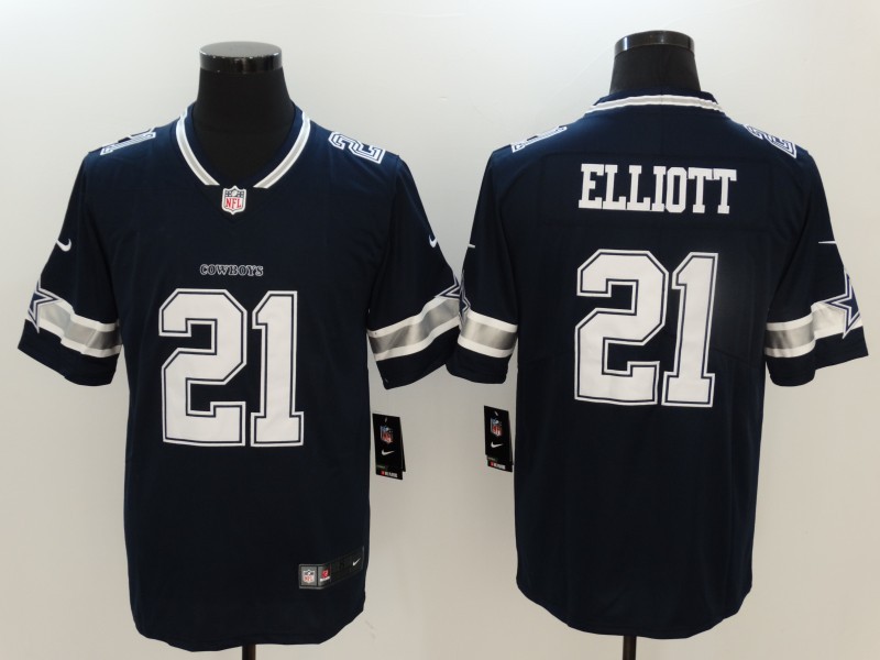 Nike Cowboys 21 Ezekiel Elliott Navy Vapor Untouchable Player Limited Jersey