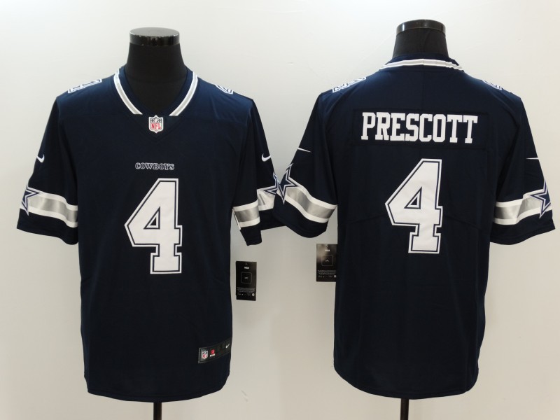 Nike Cowboys 4 Dak Prescott Navy Vapor Untouchable Limited Jersey