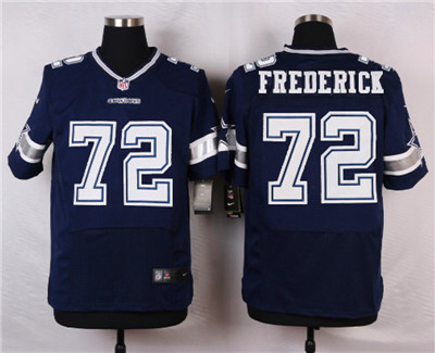 Men's Nike Dallas Cowboys #72 Travis Frederick Elite Navy Blue Team Color NFL Jersey