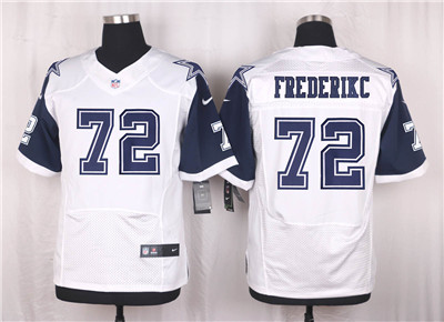 Men's Nike Dallas Cowboys #72 Travis Frederick Elite White Rush NFL Jersey