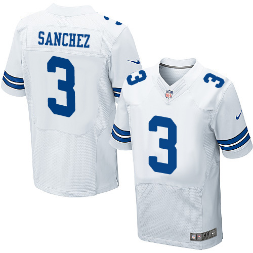 Nike NFL Dallas Cowboys #3 Mark Sanchez White Road Elite Jersey