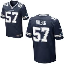 Nike Dallas Cowboys #57 Damien Wilson Navy Blue Team Color Men's Stitched NFL Elite Jersey