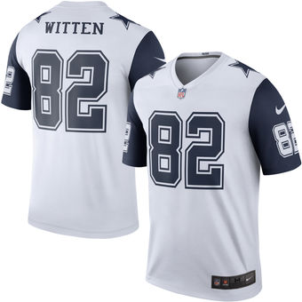 Men's Dallas Cowboys #82 Jason Witten Nike White Color Rush Legend Jersey