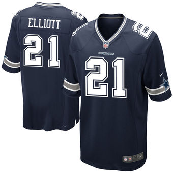 Cowboys #21 Ezekiel Elliott blue Men's Stitched NFL Elite Jersey