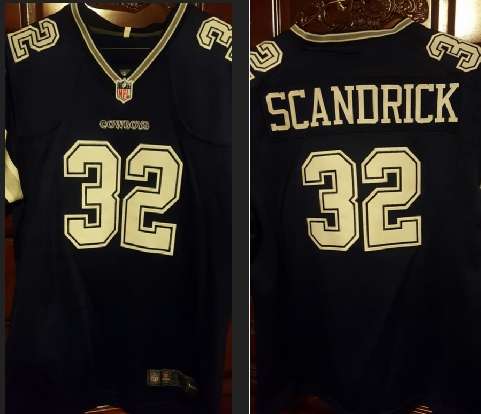 Nike Cowboys #32 Scandrick Navy Blue Team Color Men's Stitched NFL Elite Jersey