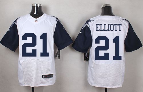 ike Cowboys #21 Ezekiel Elliott White Men's Stitched NFL Elite Rush Jersey