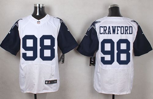 Nike Cowboys #98 Tyrone Crawford White Men's Stitched NFL Elite Rush jerseys