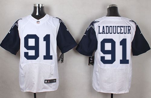 Nike Cowboys #91 L. P. Ladouceur White Men's Stitched NFL Elite Rush jerseys