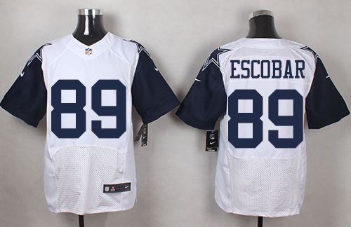 Nike Cowboys #89 Gavin Escobar White Men's Stitched NFL Elite Rush jerseys