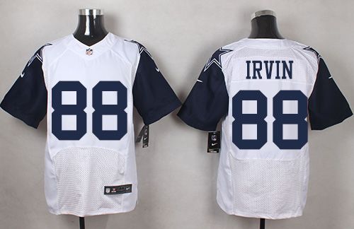 Nike Cowboys #88 Michael Irvin White Men's Stitched NFL Elite Rush jerseys