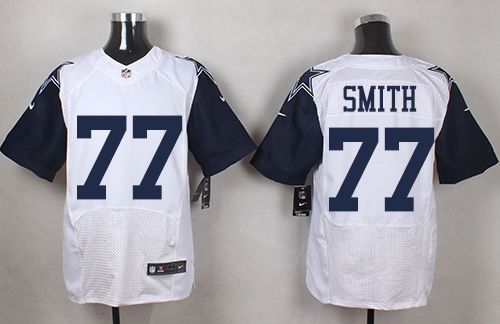 Nike Cowboys #77 Tyron Smith White Men's Stitched NFL Elite Rush jerseys