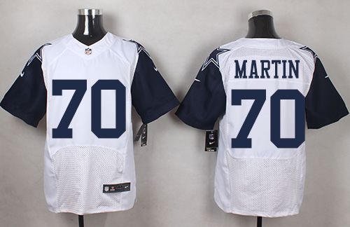 Nike Cowboys #70 Zack Martin White Men's Stitched NFL Elite Rush jerseys