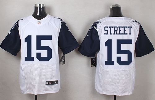 Nike Cowboys #15 Devin Street White Men's Stitched NFL Elite Rush Jersey