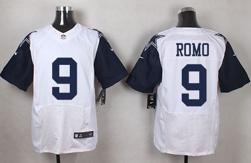 Nike Cowboys #9 Tony Romo White Men's Stitched NFL Elite Rush Jersey