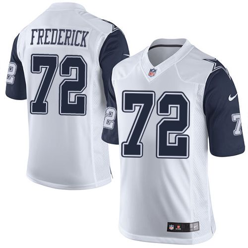 Nike Cowboys #72 Travis Frederick White Men's Stitched NFL Limited Rush Jersey