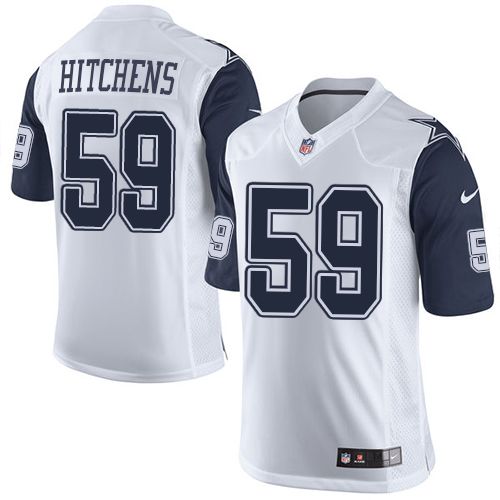 Nike Cowboys #59 Anthony Hitchens White Men's Stitched NFL Limited Rush Jersey