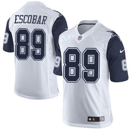 Nike Cowboys #89 Gavin Escobar White Men's Stitched NFL Limited Rush Jersey