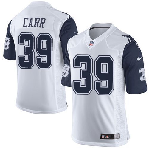 Nike Cowboys #39 Brandon Carr White Men's Stitched NFL Limited rush jerseys