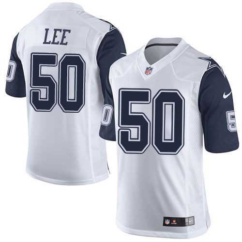 Nike Cowboys #50 Sean Lee White Men's Stitched NFL Limited Rush Jersey