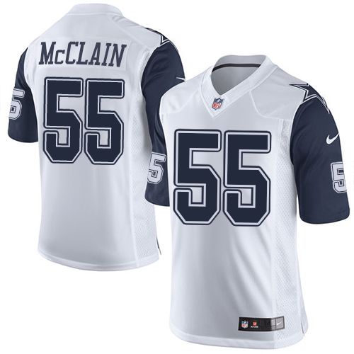 Nike Cowboys #55 Rolando McClain White Men's Stitched NFL rushjerseys