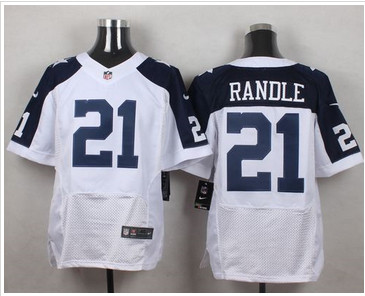 Nike Dallas Cowboys #21 Joseph Randle White Thanksgiving Throwback Men's Stitched NFL Elite Jersey