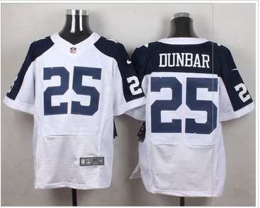 Nike Dallas Cowboys #25 Lance Dunbar White Thanksgiving Throwback Men's Stitched NFL Elite Jersey