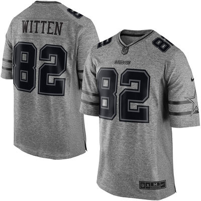 Men's Dallas Cowboys 82 Jason Witten Nike Gray Gridiron Gray Limited Jersey