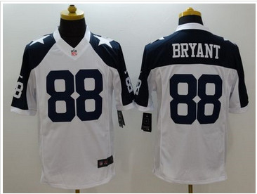 Nike Dallas Cowboys #88 Dez Bryant White Thanksgiving Throwback Men's Stitched NFL Limited Jersey