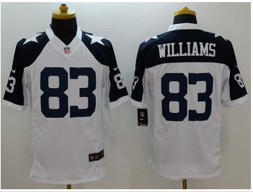 Nike Dallas Cowboys #83 Terrance Williams White Thanksgiving Throwback Men's Stitched NFL Limited Jersey