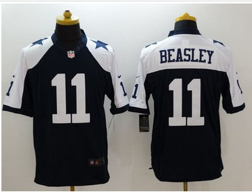 Nike Dallas Cowboys #11 Cole Beasley Navy Blue Thanksgiving Throwback Men's Stitched NFL Limited Jersey