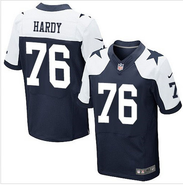 Nike Dallas Cowboys #76 Greg Hardy Navy Blue Thanksgiving Throwback Men's Stitched NFL Elite Jersey