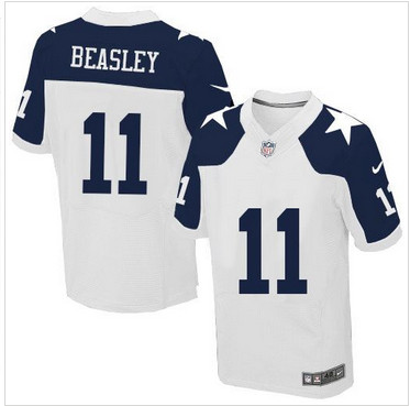 Nike Dallas Cowboys #11 Cole Beasley White Thanksgiving Throwback Men's Stitched NFL Elite Jersey