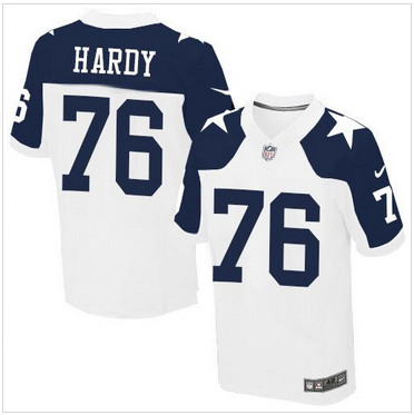 Nike Dallas Cowboys #76 Greg Hardy White Thanksgiving Throwback Men's Stitched NFL Elite Jersey