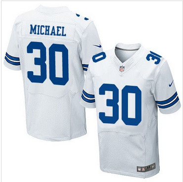 Nike Dallas Cowboys #30 Christine Michael White Men's Stitched NFL Elite Jersey