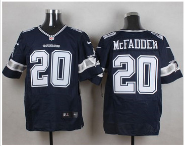 Nike Dallas Cowboys #20 Darren McFadden Navy Blue Team Color Men's Stitched NFL Elite Jersey