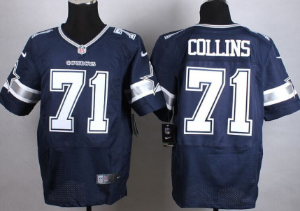 Nike Dallas Cowboys #71 Jed Collins Blue Men's Stitched NFL Elite Jersey