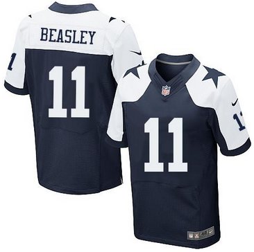 New Dallas Cowboys #11 Cole Beasley Navy Blue Thanksgiving Throwback NFL Elite Jersey