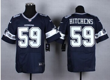 New Dallas Cowboys #59 Anthony Hitchens Navy Blue Team Color NFL Elite Jersey