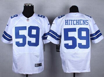 New Dallas Cowboys #59 Anthony Hitchens White NFL Elite Jersey