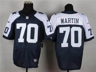 Nike Dallas Cowboys #70 Zack Martin Navy Blue Thanksgiving Throwback NFL Elite Jersey