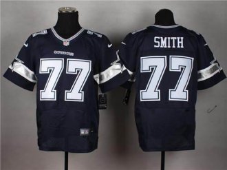 Nike Dallas Cowboys #77 Tyron Smith Navy Blue Team Color NFL Elite Jersey