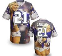 Dallas Cowboys #21 Sanders Men's Stitched NFL Elite Fanatical Version Jersey (7)