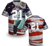 Dallas Cowboys #21 Sanders Men's Stitched NFL Elite Fanatical Version Jersey (4)