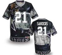 Dallas Cowboys #21 Sanders Men's Stitched NFL Elite Fanatical Version Jersey (3)