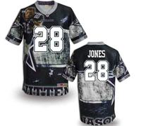 Dallas Cowboys #28 Jones Men's Stitched NFL Elite Fanatical Version Jersey (2)