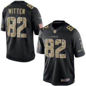 Dallas Cowboys #82 Jason Witten Nike Black Salute To Service Jersey